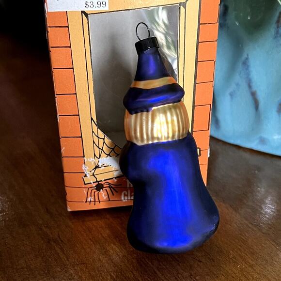 Hand Crafted Glass Halloween Ornament Witch 2001 Target 3 1/2" Tall - Picture 3 of 5